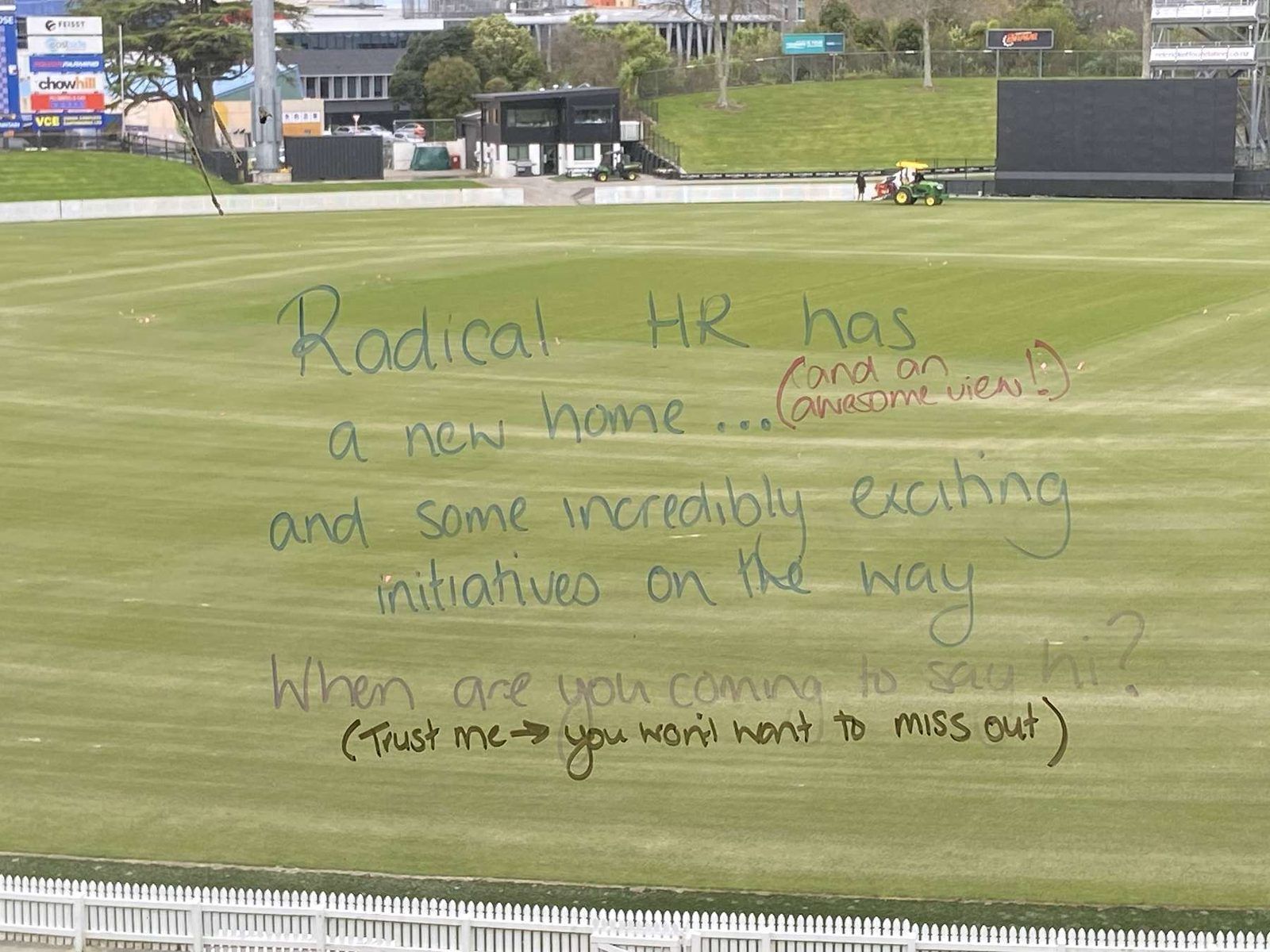 Written on the field: Radical HR has a new home.