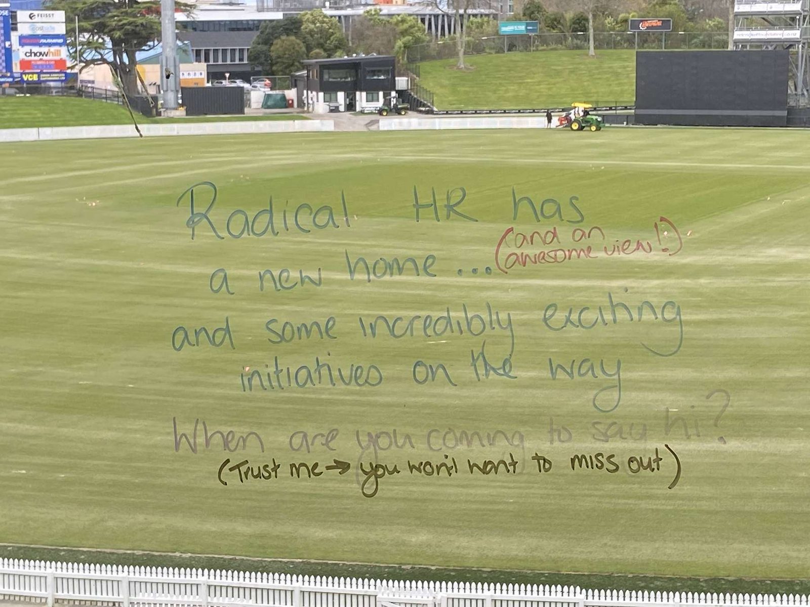 Written on the field: Radical HR has a new home.